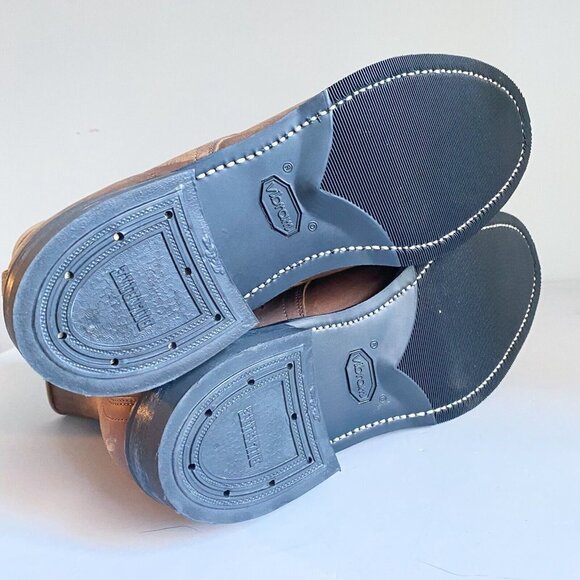 NEW Deadstock Vintage Brahma Brown Leather Lace up Boots Made in Canada 8C - Picture 8 of 9